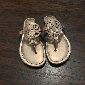 Tory Burch metallic gold sandals